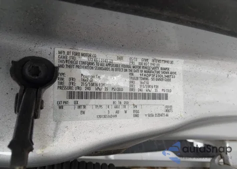 2013 Ford Focus Se from USA, damaged, VIN 1FADP3F23DL348733